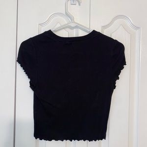 FOREVER 21 black LARGE crop top. Amazing fit (usually a size small/medium)